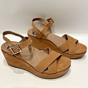 Abeo HANA Beige Leather Wedge Sandal Metatarsal Neutral Arch Support Size 10N